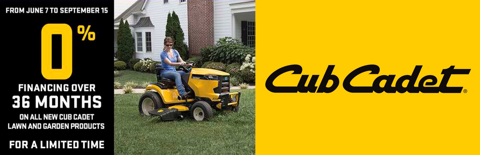 Cub Cadet: Financing over 36 Months On New Lawn and Garden